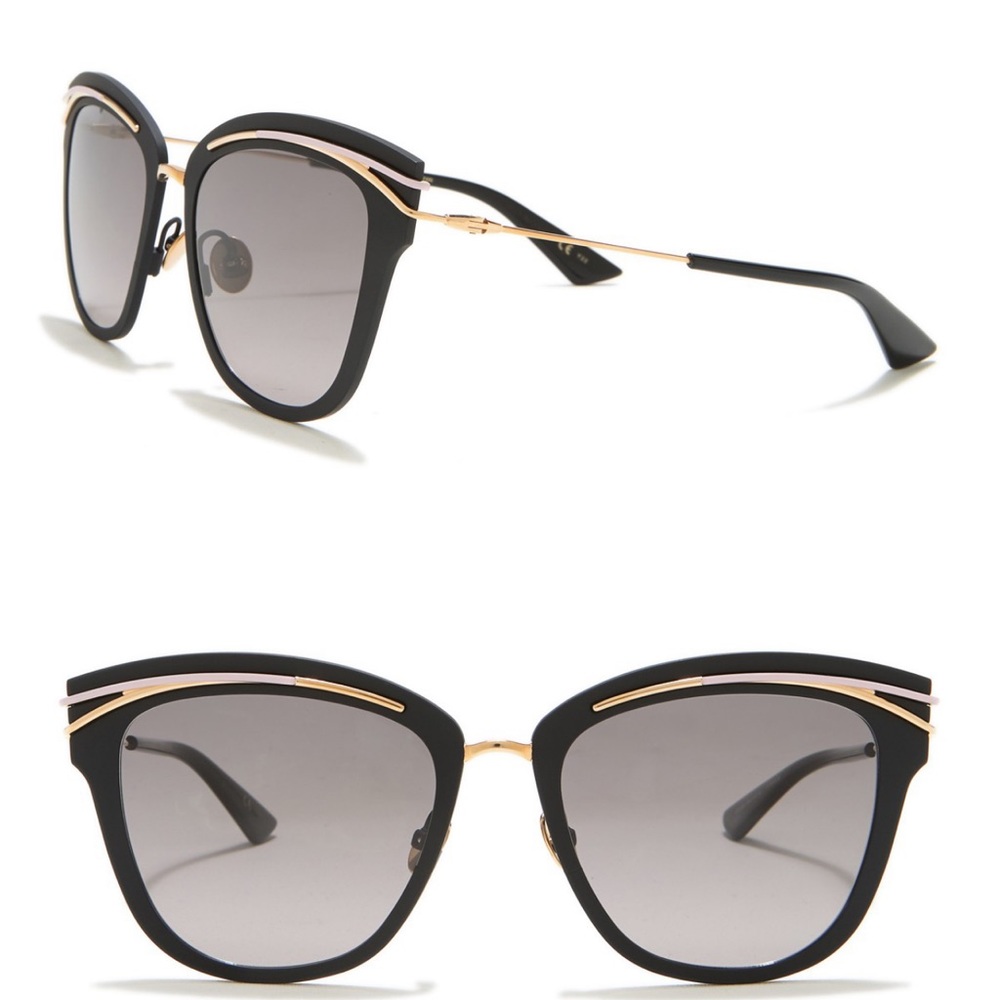 So Dior square Cat Eye black 53mm sunglasses NEW - Picture 7 of 16